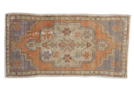 1.5x3 Vintage Distressed Oushak Rug Mat // ONH Item 8157