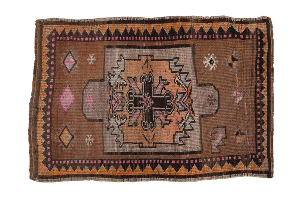 2x3 Vintage Distressed Oushak Rug Mat // ONH Item 8162