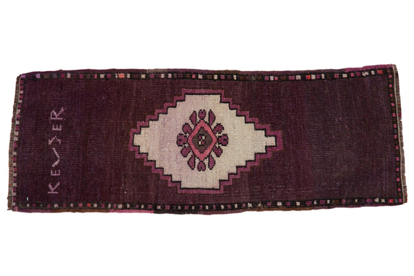 1.5x4 Vintage Distressed Oushak Rug Mat Runner // ONH Item 8167