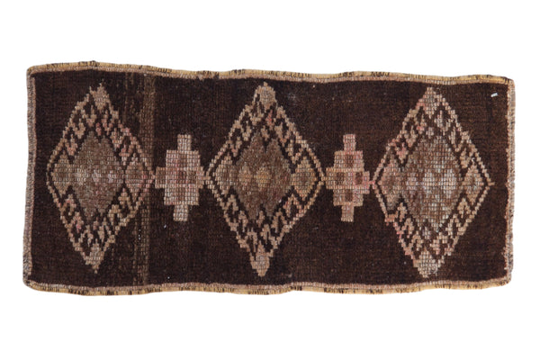 1x2.5 Vintage Distressed Fragment Kars Rug Mat // ONH Item 8179