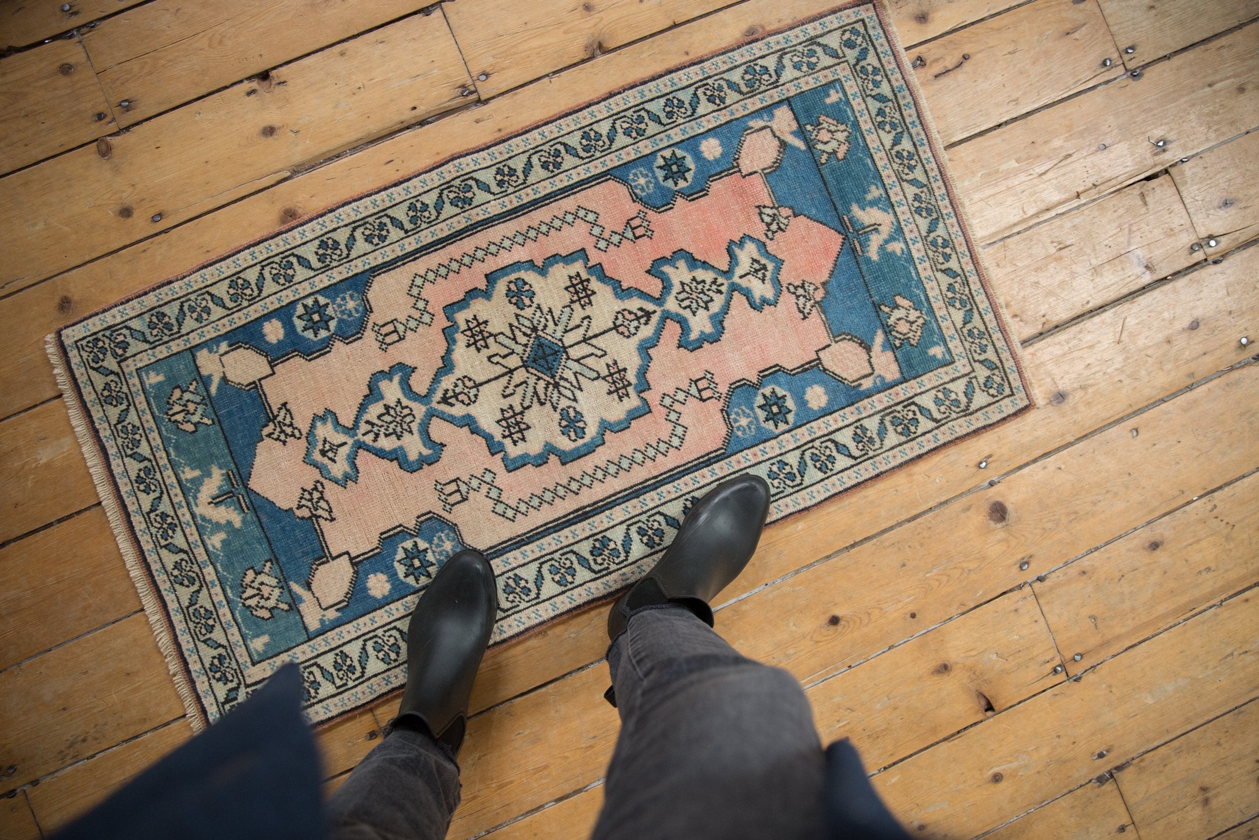 2x4 Vintage Distressed Oushak Rug Runner // ONH Item 8189 Image 1