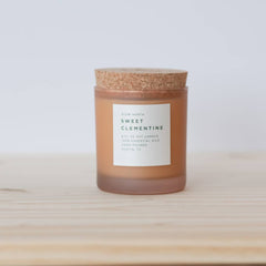 Sweet Clementine Soy Frosted Glass Candle // ONH Item 8199
