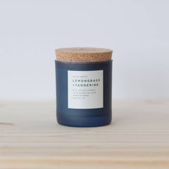 Lemongrass and Tangerine Soy Frosted Glass Candle // ONH Item 8200