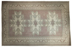 7.5x11.5 Vintage Distressed Oushak Carpet // ONH Item 8202