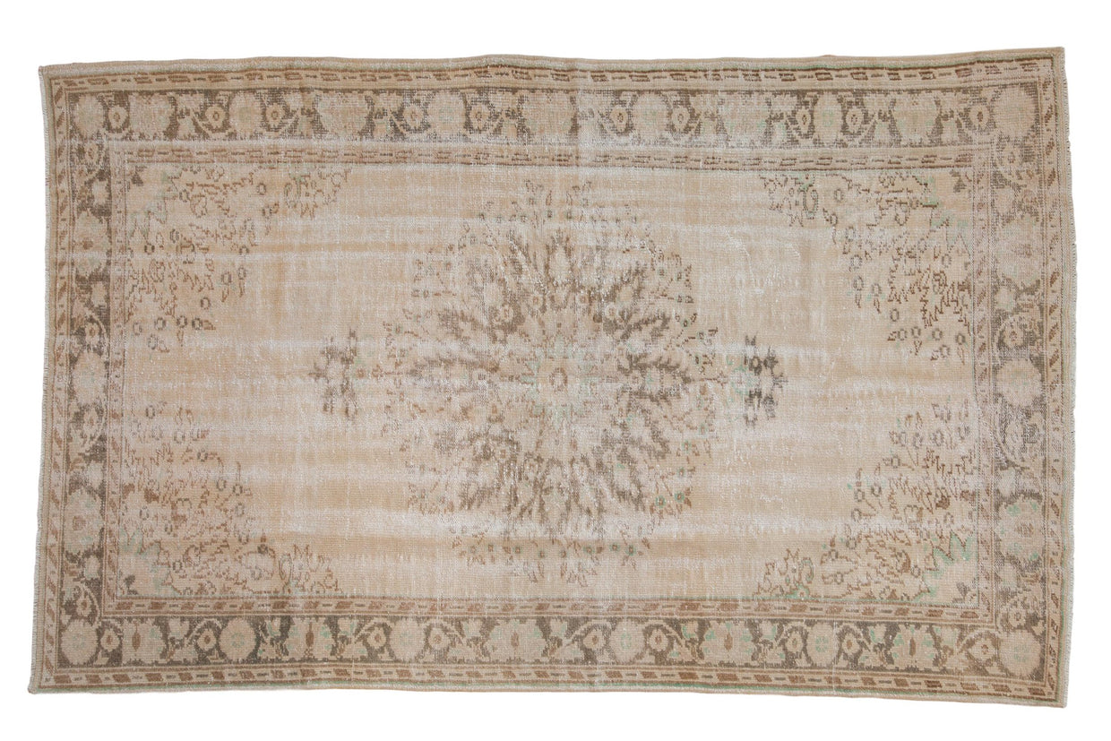 6.5x10.5 Vintage Distressed Oushak Carpet // ONH Item 8209