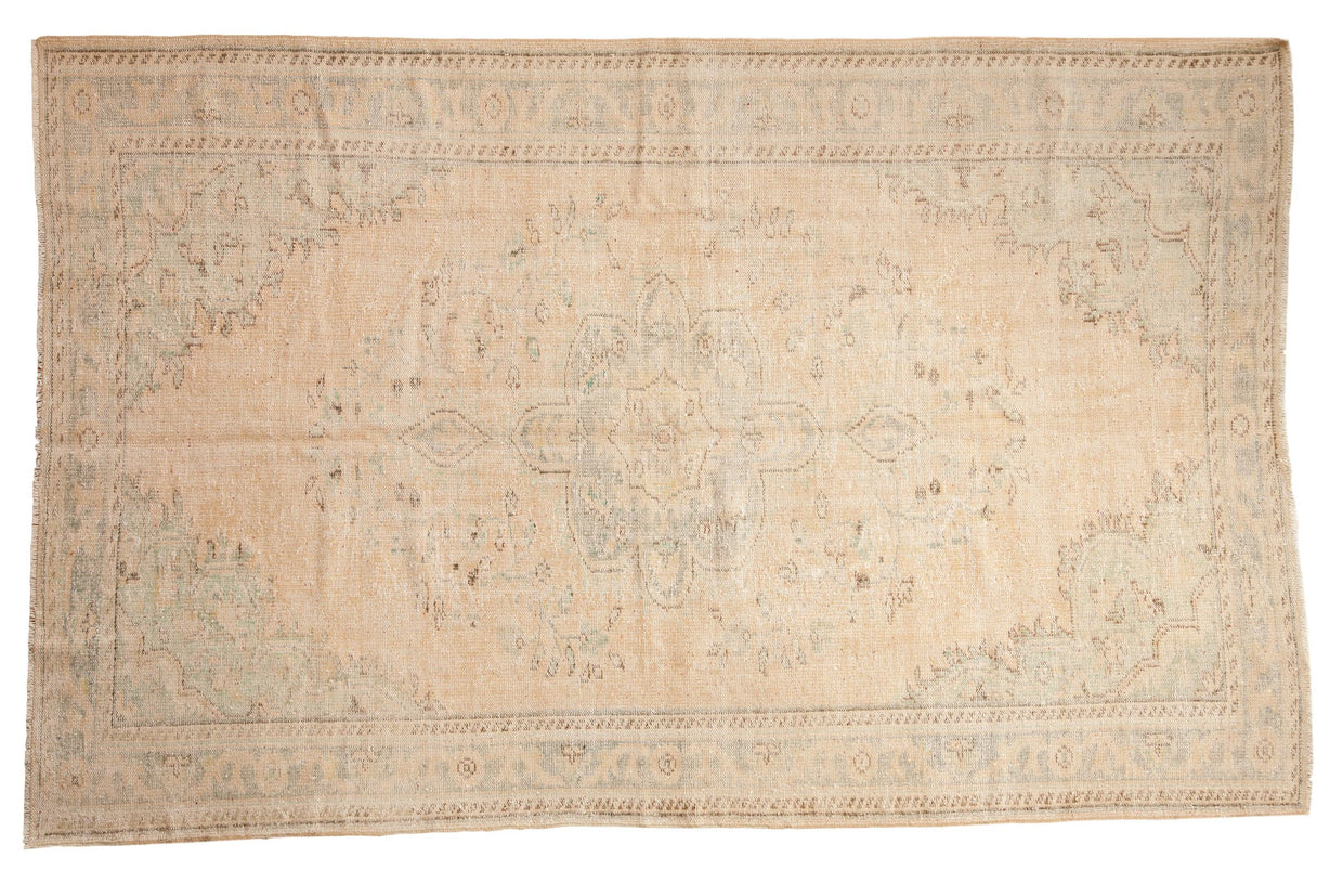 6x9.5 Vintage Distressed Oushak Carpet // ONH Item 8215