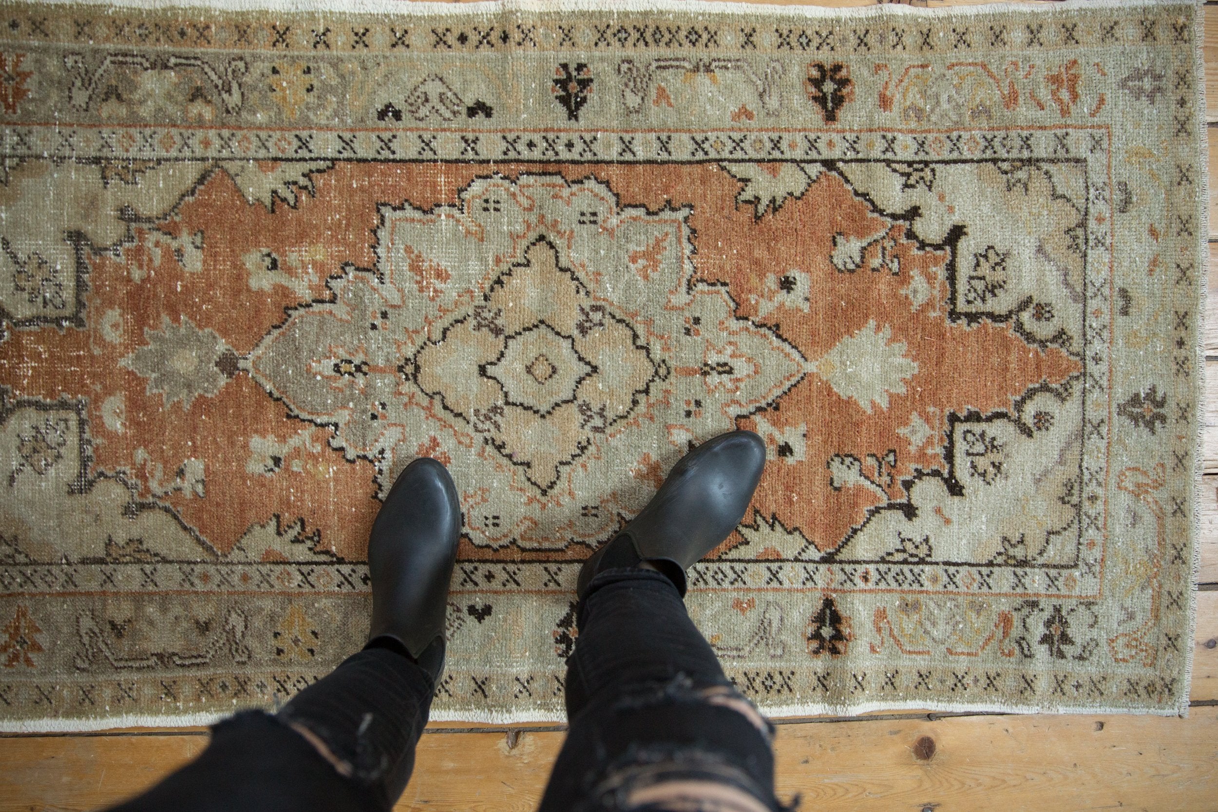 3x5.5 Vintage Distressed Oushak Rug // ONH Item 8235 Image 1