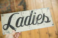Vintage Ladies Painted Sign // ONH Item 8280