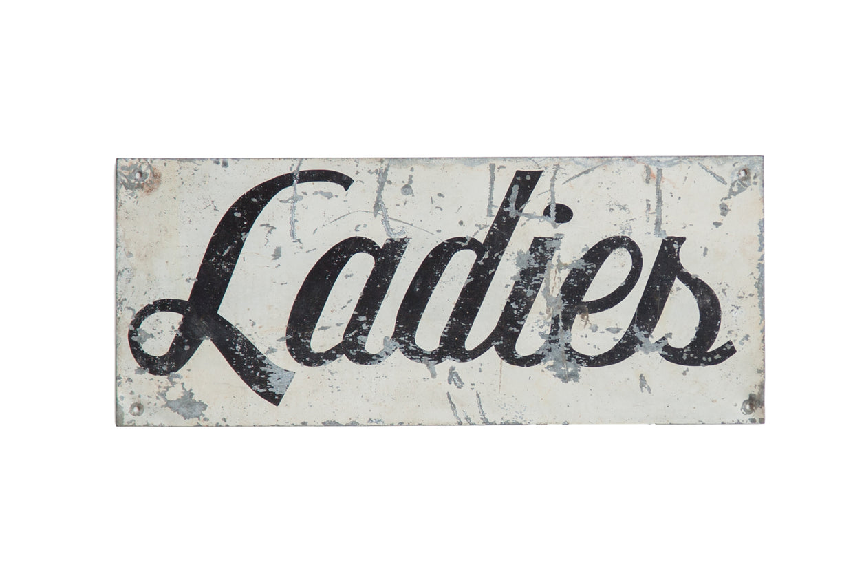 Vintage Ladies Painted Sign // ONH Item 8280