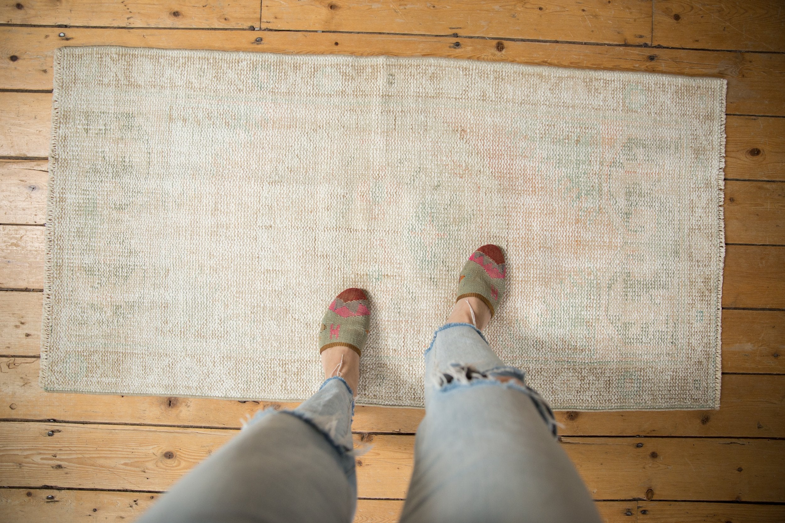 2.5x4.5 Vintage Distressed Oushak Rug // ONH Item 8286 Image 1