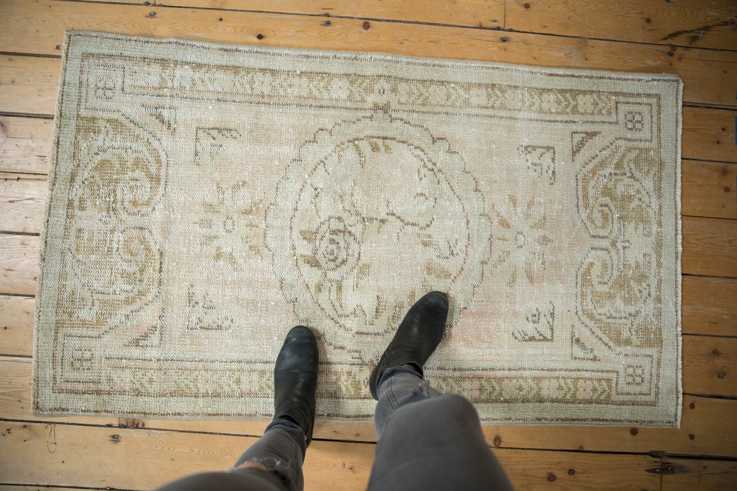 2.5x5 Vintage Distressed Oushak Rug Runner // ONH Item 8287 Image 1