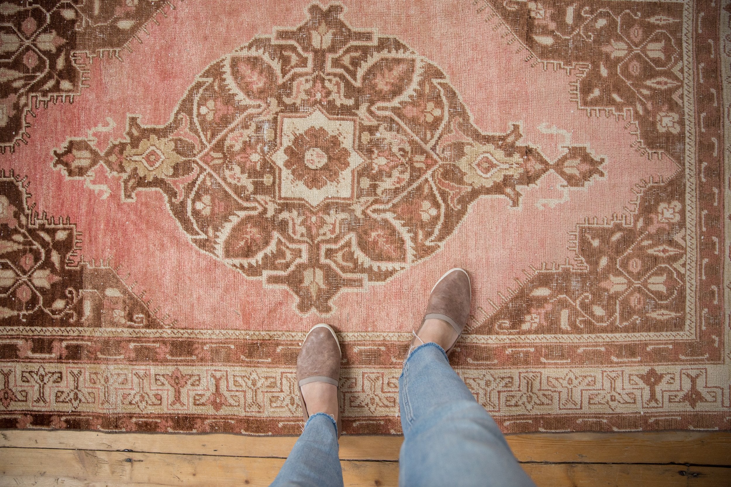 4x7 Vintage Distressed Oushak Rug // ONH Item 8298 Image 1
