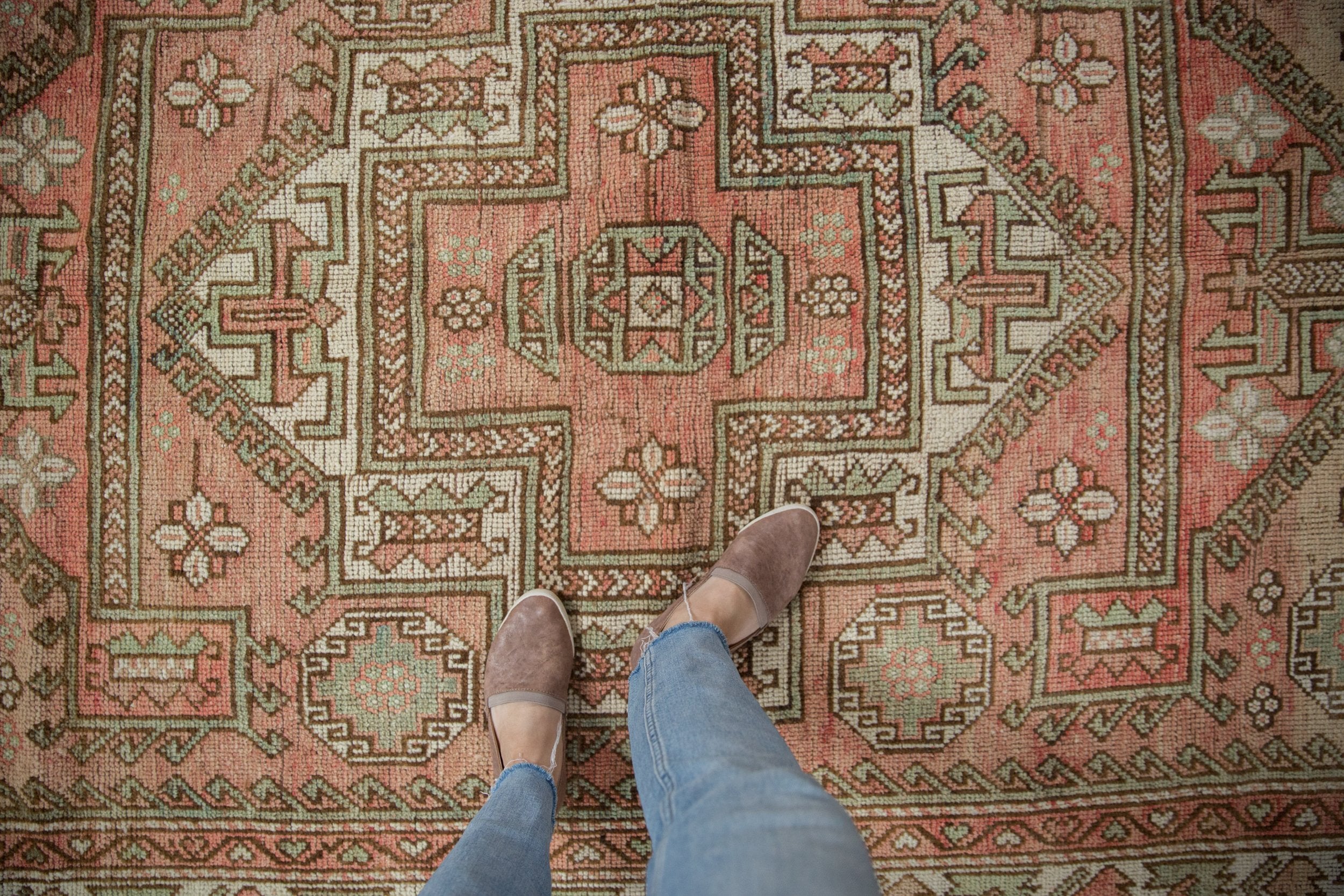 6x8.5 Vintage Distressed Oushak Carpet // ONH Item 8302 Image 1