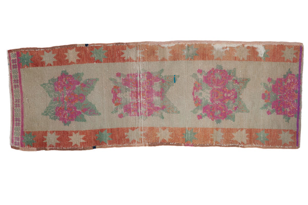 2x5.5 Vintage Distressed Fragment Oushak Rug Runner // ONH Item 8307