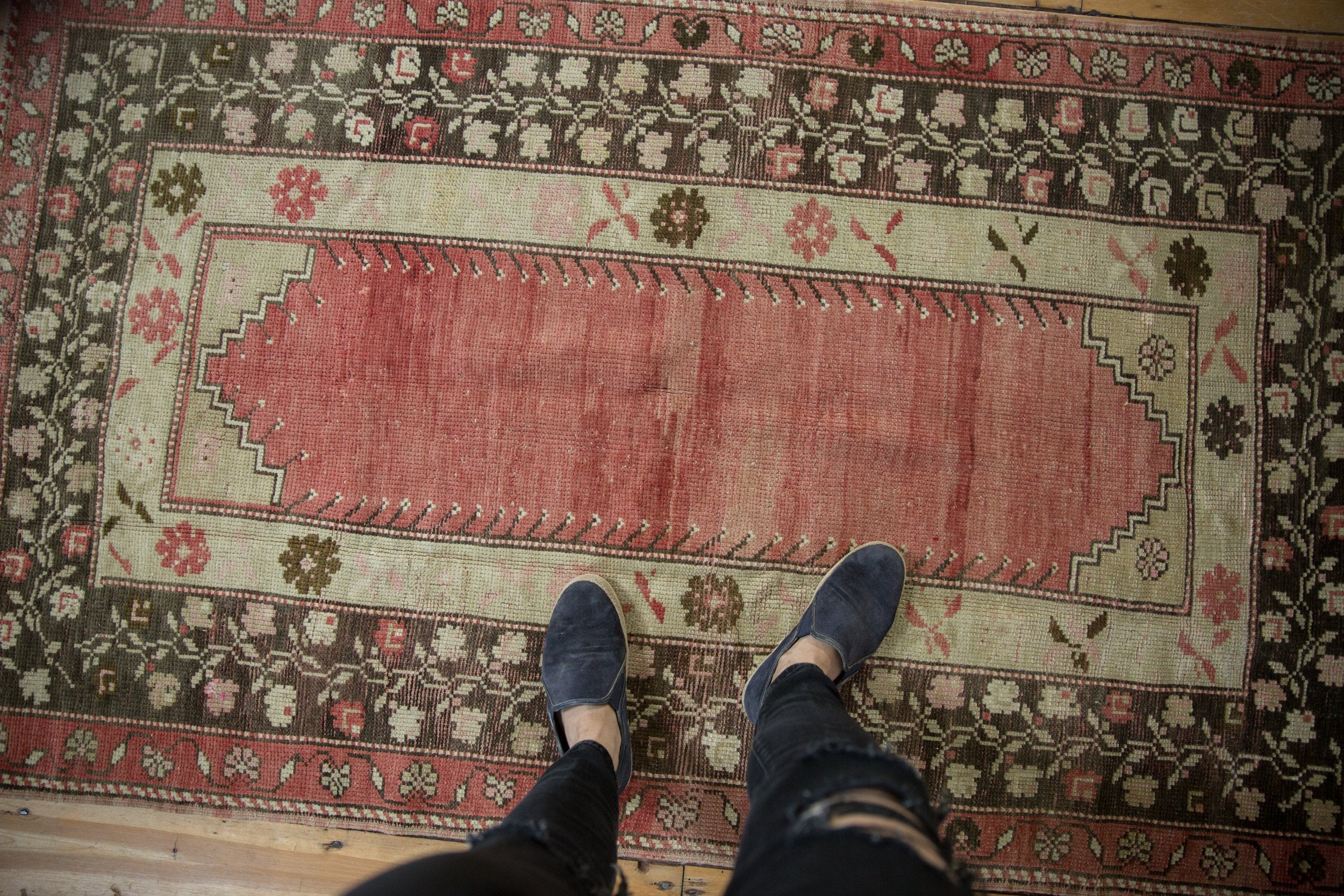 3.5x6 Vintage Distressed Oushak Rug // ONH Item 8311 Image 1