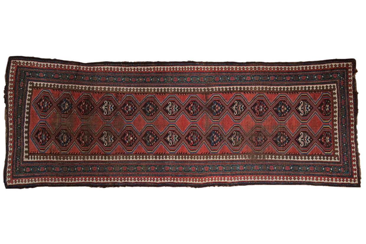 3.5x10 Antique Caucasian Rug Runner // ONH Item 8325