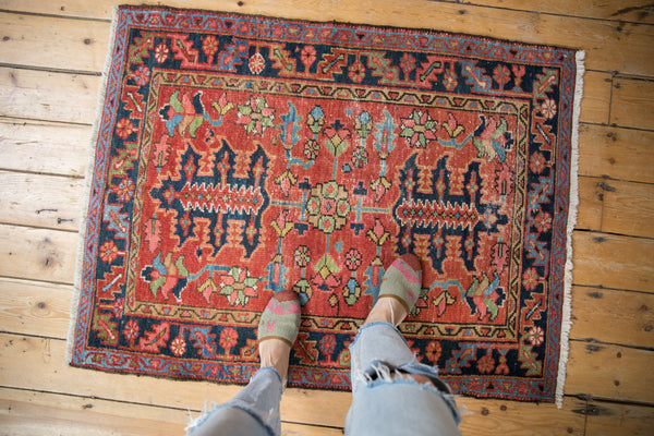 3x4 Antique Heriz Square Rug // ONH Item 8326