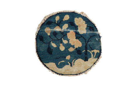 1x1 Antique Peking Round Rug Mat // ONH Item 8331