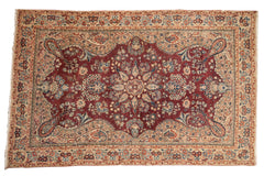 5x8 Vintage Distressed Sarouk Carpet // ONH Item 8337