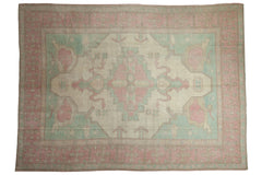 8.5x11.5 Vintage Distressed Oushak Carpet // ONH Item 8338