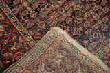 Hand-knotted foundation and Herati patterned pile of the antique Fereghan carpet.