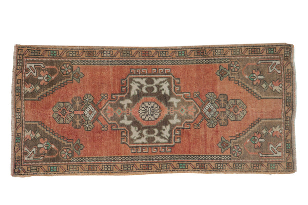 1.5x4 Vintage Distressed Oushak Rug Mat Runner // ONH Item 8358