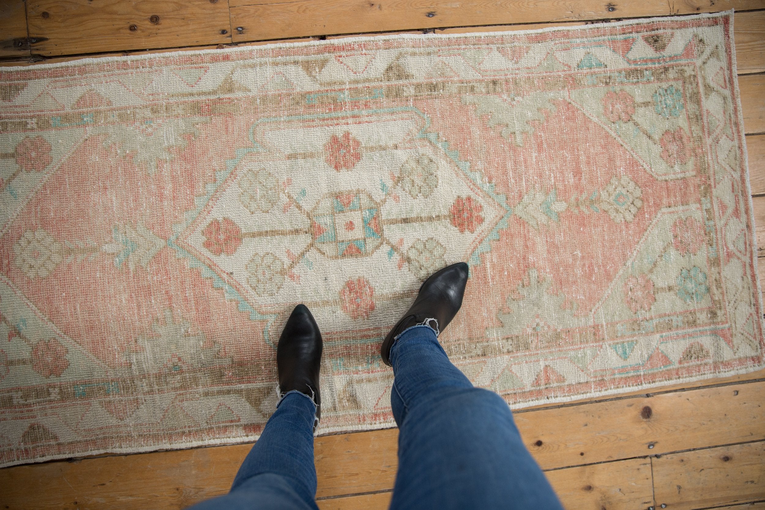 2.5x6 Vintage Distressed Oushak Rug Runner // ONH Item 8363 Image 1