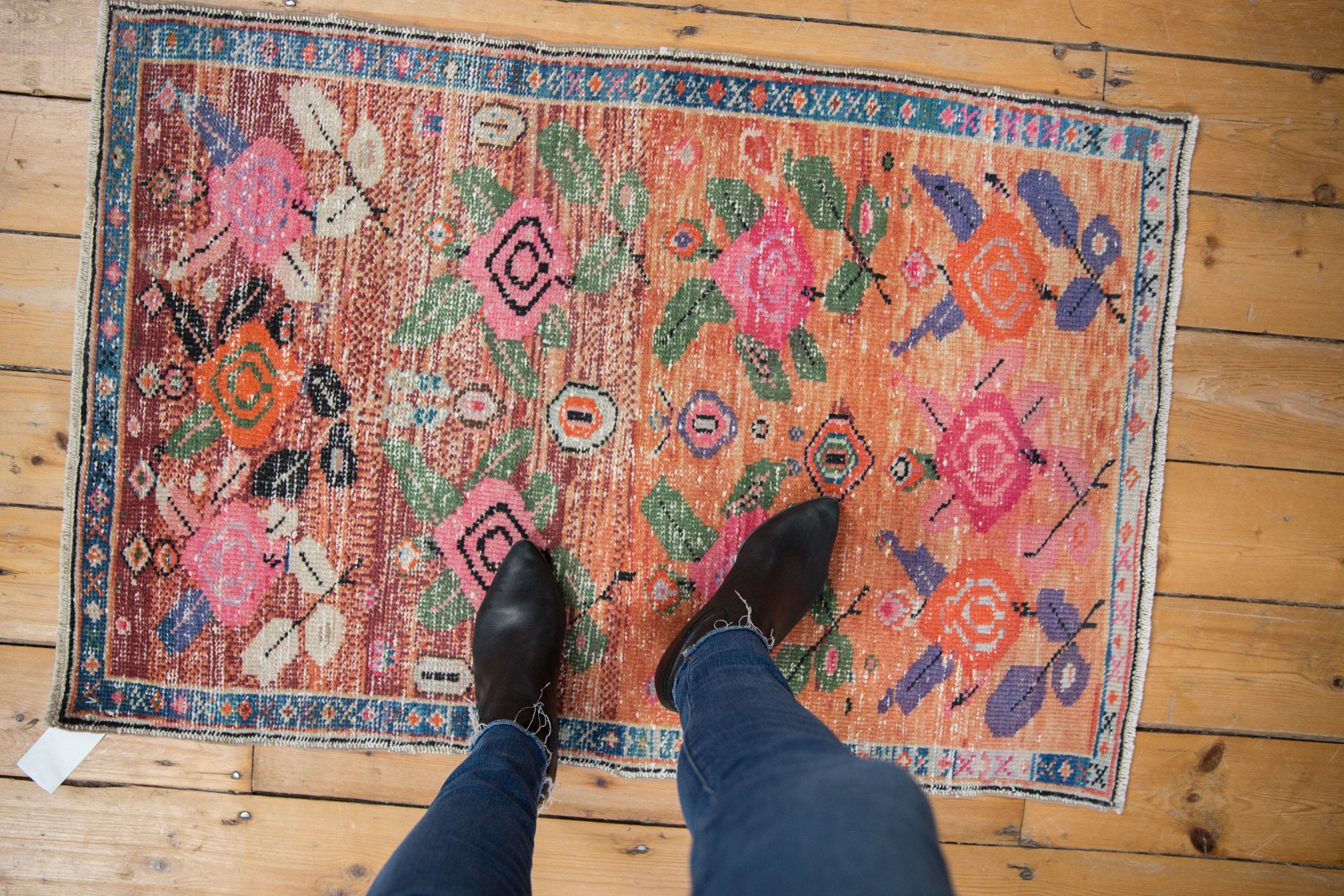 2.5x3.5 Vintage Distressed Oushak Rug // ONH Item 8366 Image 1