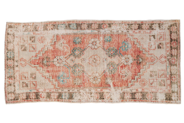 2.5x5.5 Vintage Distressed Oushak Rug Runner // ONH Item 8379