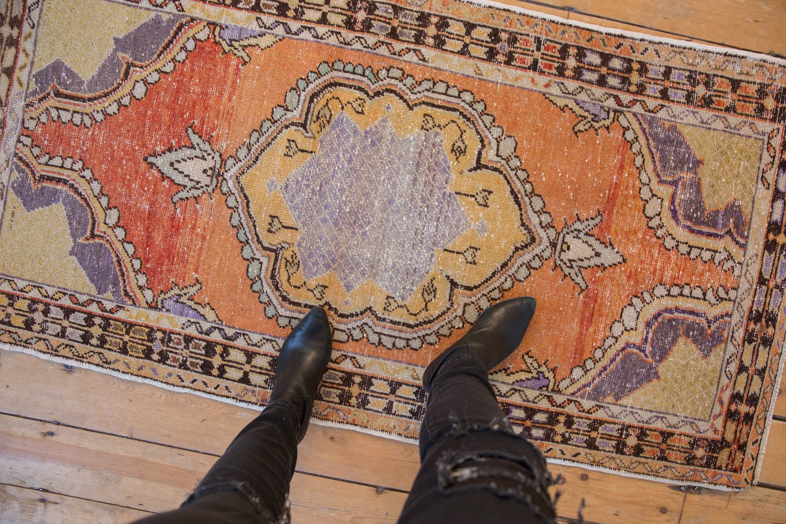 2.5x5.5 Vintage Distressed Oushak Rug Runner // ONH Item 8383 Image 1