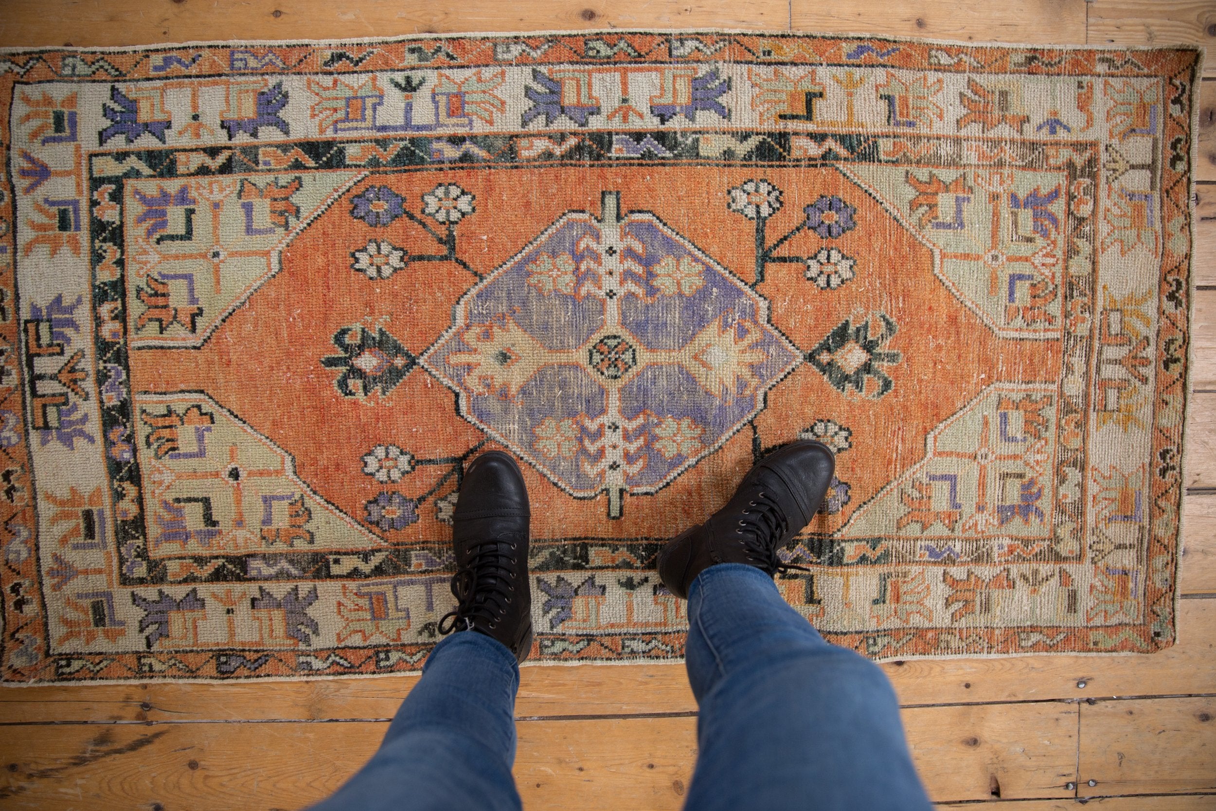 2.5x5.5 Vintage Distressed Oushak Rug Runner // ONH Item 8392 Image 1