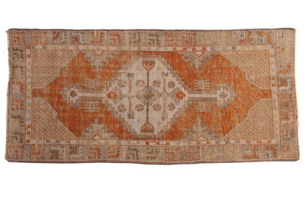 2.5x5 Vintage Distressed Oushak Rug Runner // ONH Item 8397