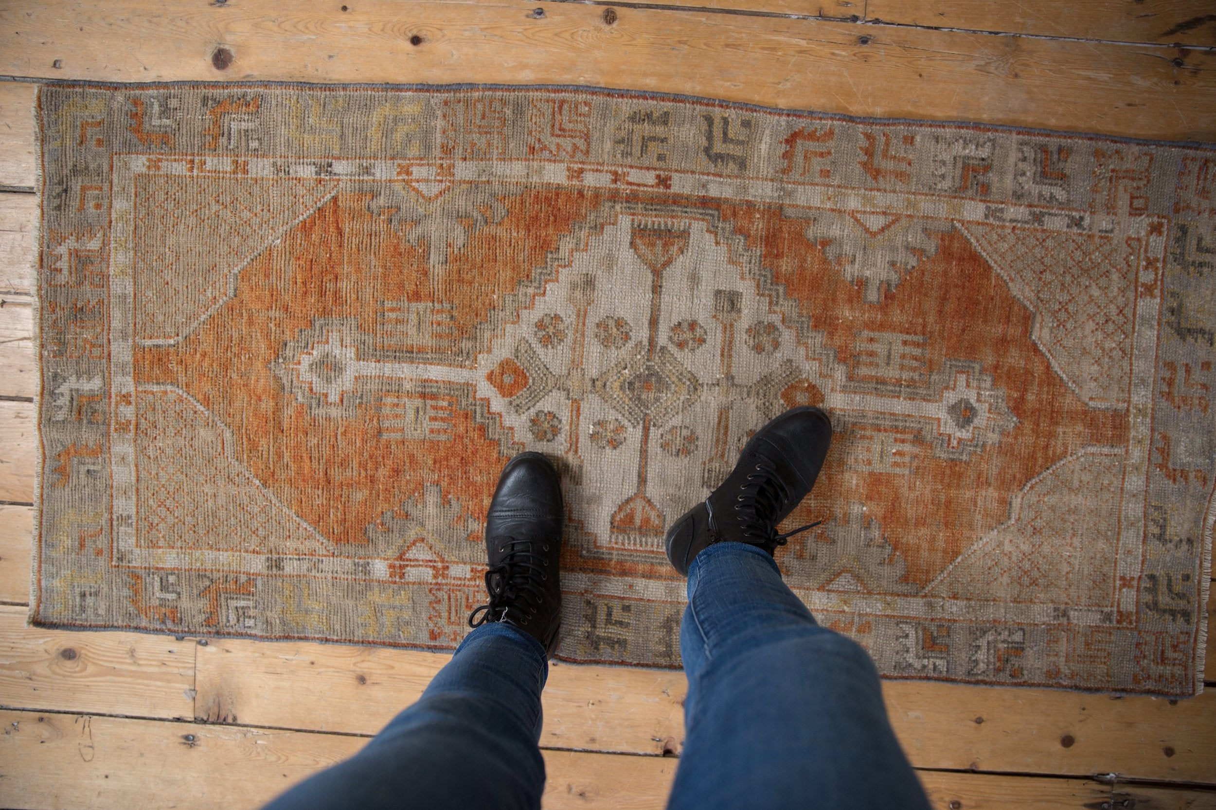 2.5x5 Vintage Distressed Oushak Rug Runner // ONH Item 8397 Image 1