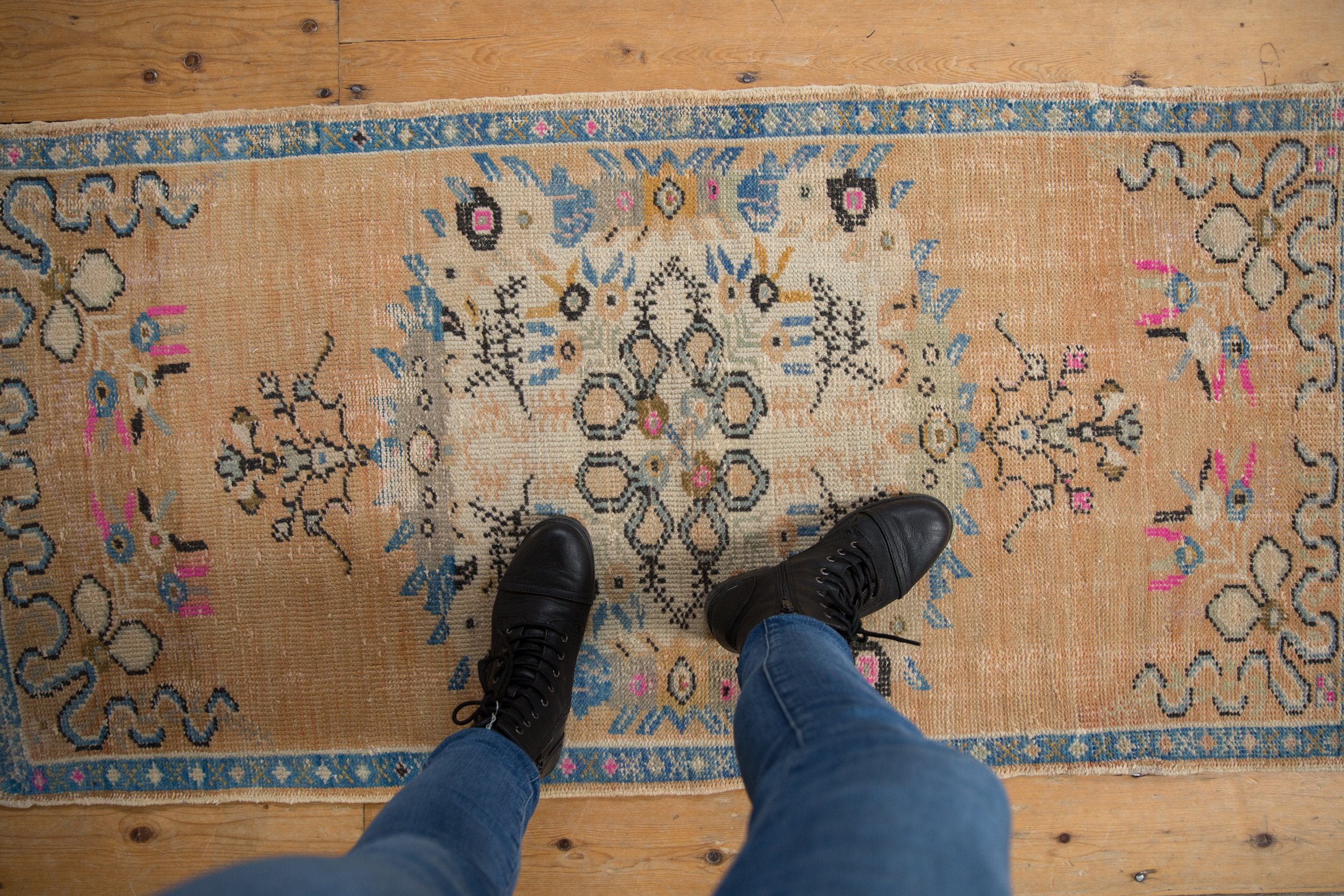 2.5x5 Vintage Distressed Oushak Rug Runner // ONH Item 8401 Image 1