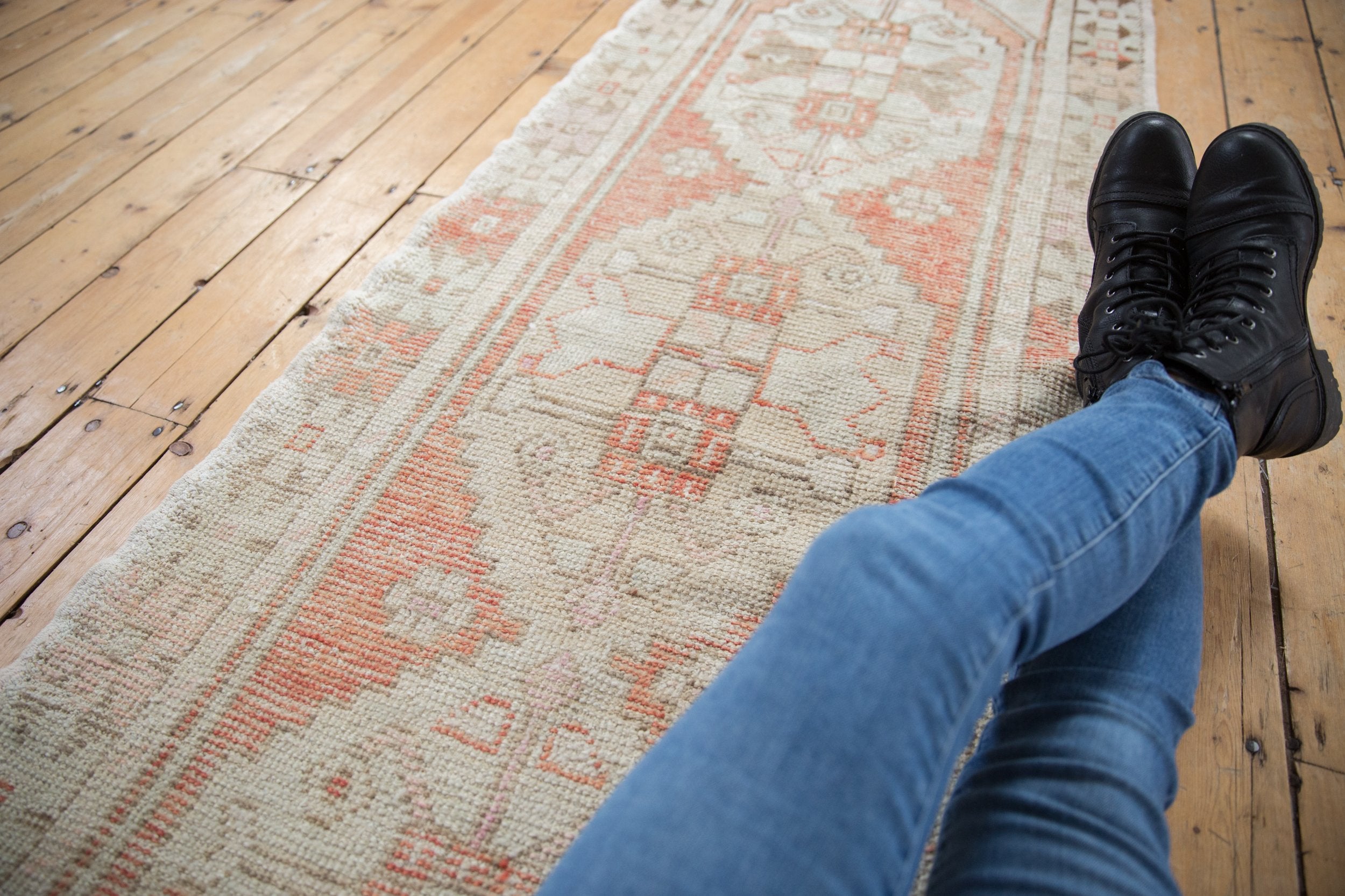 2.5x8 Vintage Distressed Oushak Rug Runner // ONH Item 8406 Image 1