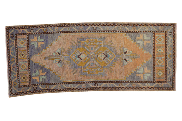 1.5x4.5 Vintage Distressed Oushak Rug Mat Runner // ONH Item 8407