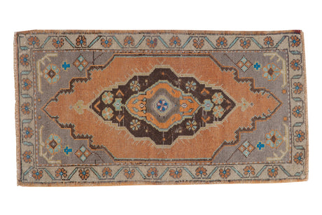 1.5x3 Vintage Distressed Oushak Rug Mat // ONH Item 8409