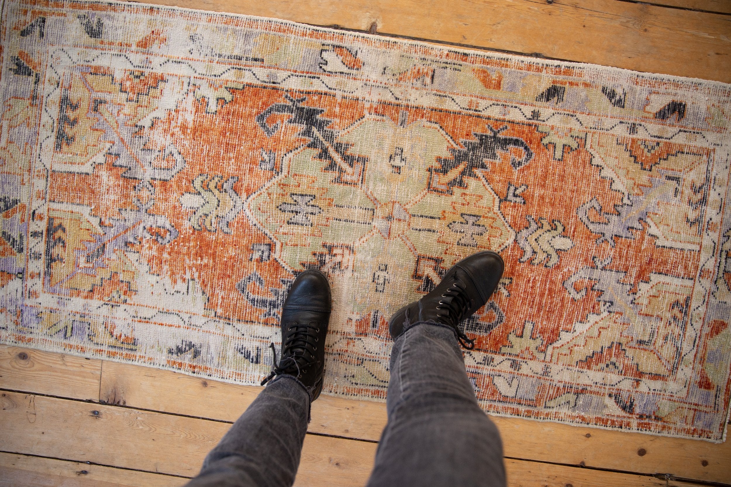 2.5x5.5 Vintage Distressed Oushak Rug Runner // ONH Item 8411 Image 1