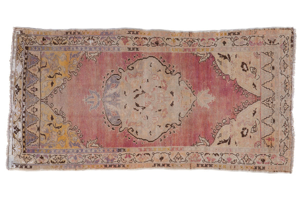 2.5x5.5 Vintage Distressed Oushak Rug Runner // ONH Item 8412
