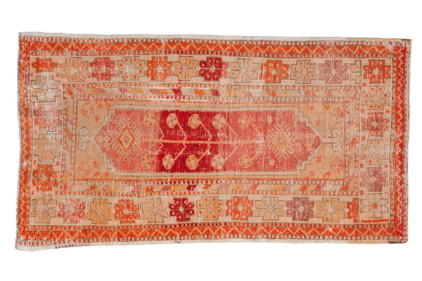 2.5x5 Vintage Distressed Oushak Rug Runner // ONH Item 8413