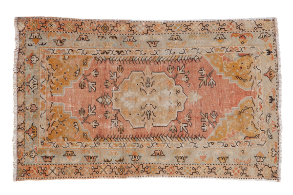 2.5x4 Vintage Distressed Oushak Rug // ONH Item 8414