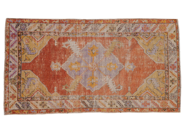 3x5.5 Vintage Distressed Oushak Rug // ONH Item 8418