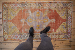 3x5.5 Vintage Distressed Oushak Rug // ONH Item 8418 Image 1