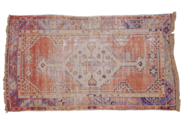 2.5x4.5 Vintage Distressed Oushak Rug // ONH Item 8423