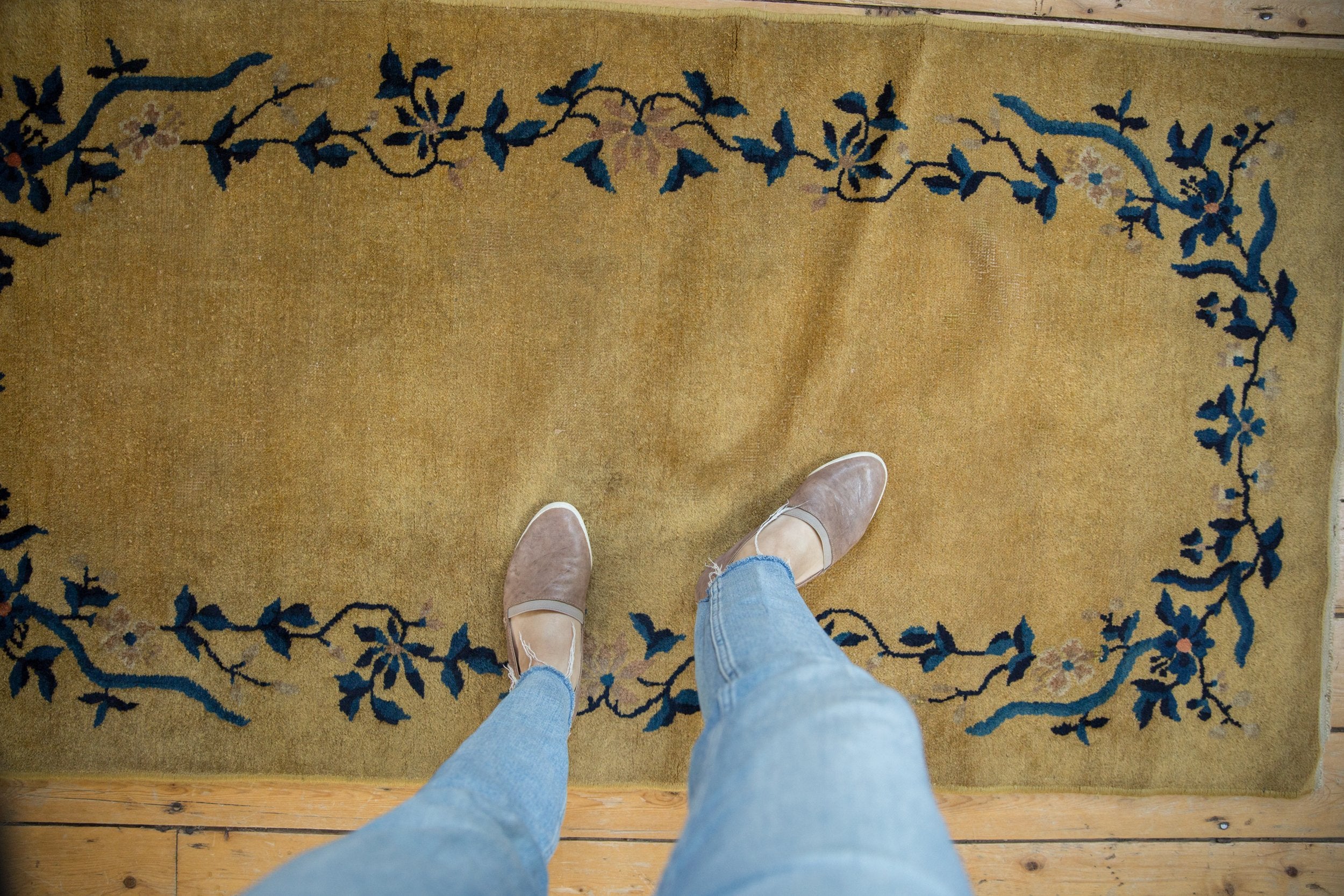 3x6 Vintage Art Deco Rug Runner // ONH Item 8427 Image 1