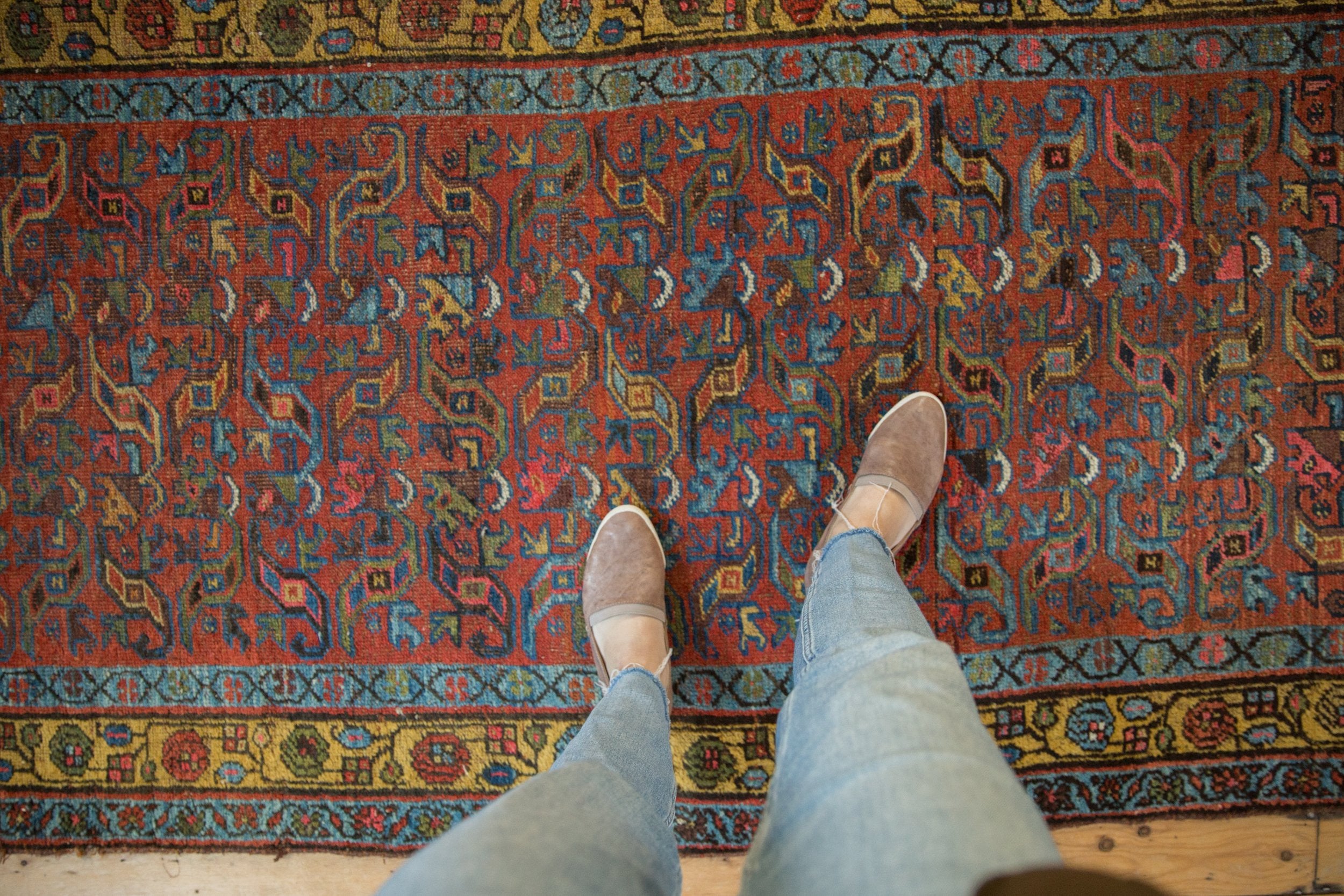 3.5x7.5 Vintage Kurdish Bijar Rug Runner // ONH Item 8429 Image 1