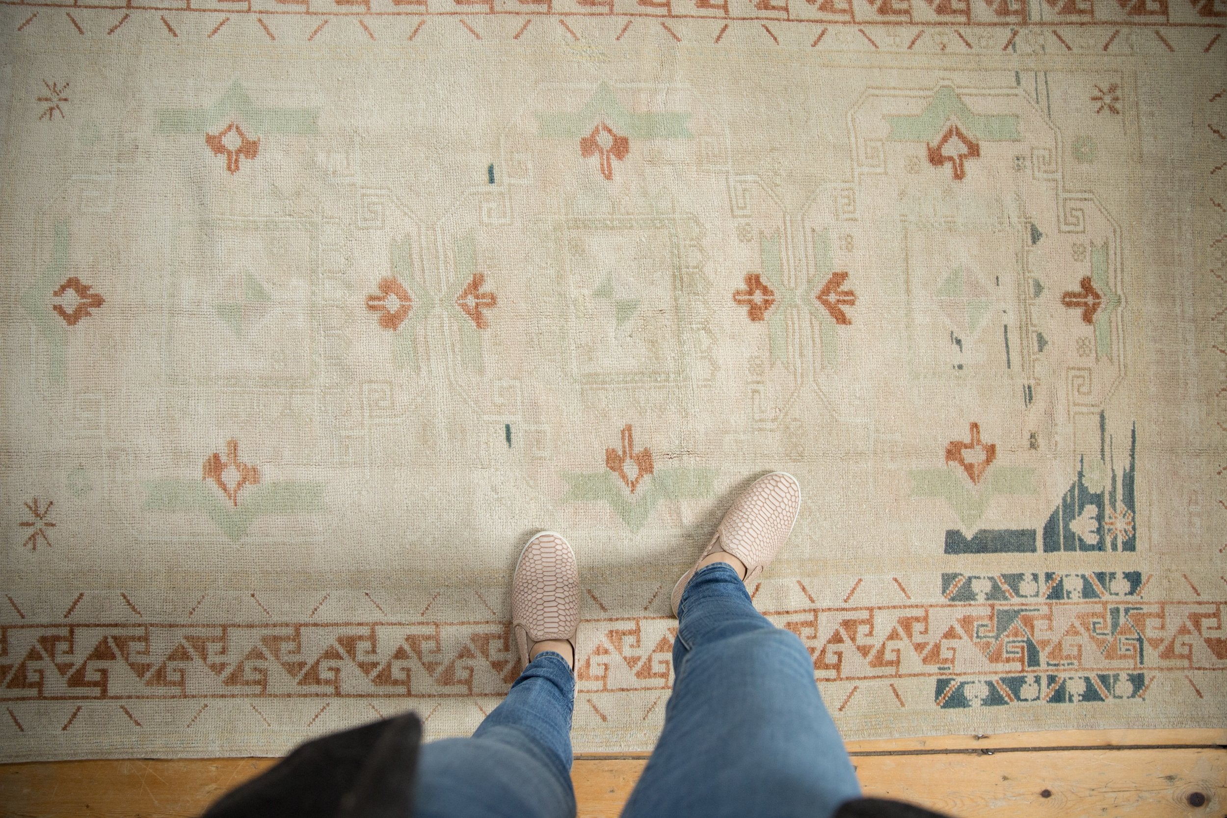 4.5x8 Vintage Distressed Oushak Rug // ONH Item 8434 Image 1