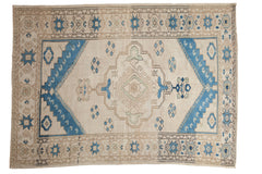 6x8.5 Vintage Distressed Oushak Carpet // ONH Item 8435