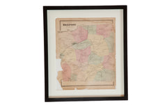 Framed Antique Bedford NY Map // ONH Item 8445