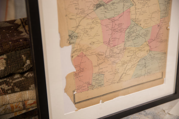 Framed Antique Bedford NY Map // ONH Item 8445 Image 2